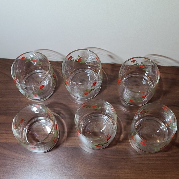 Vintage Rose pattern juice glass set - Picture 10 of 10
